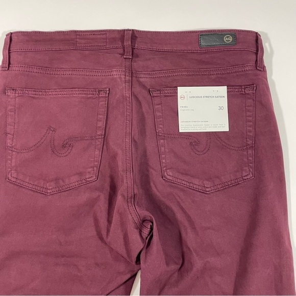 New AG Adriano Goldschmied Prima Sateen Pants Cigarette Leg - Picture 6 of 10